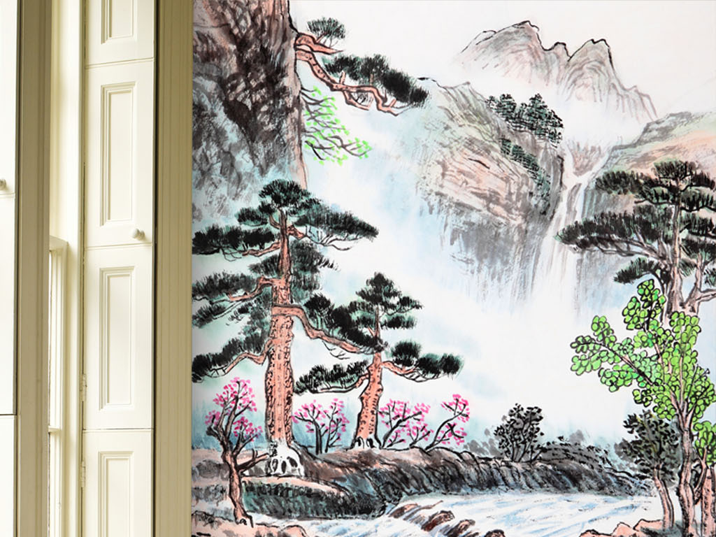 我图网提供精品流行国画景观山水画装饰画无框画素材下载,作品模板源文件可以编辑替换,设计作品简介: 国画景观山水画装饰画无框画 位图, RGB格式高清大图,使用软件为 Photoshop CS5(.tif不分层)