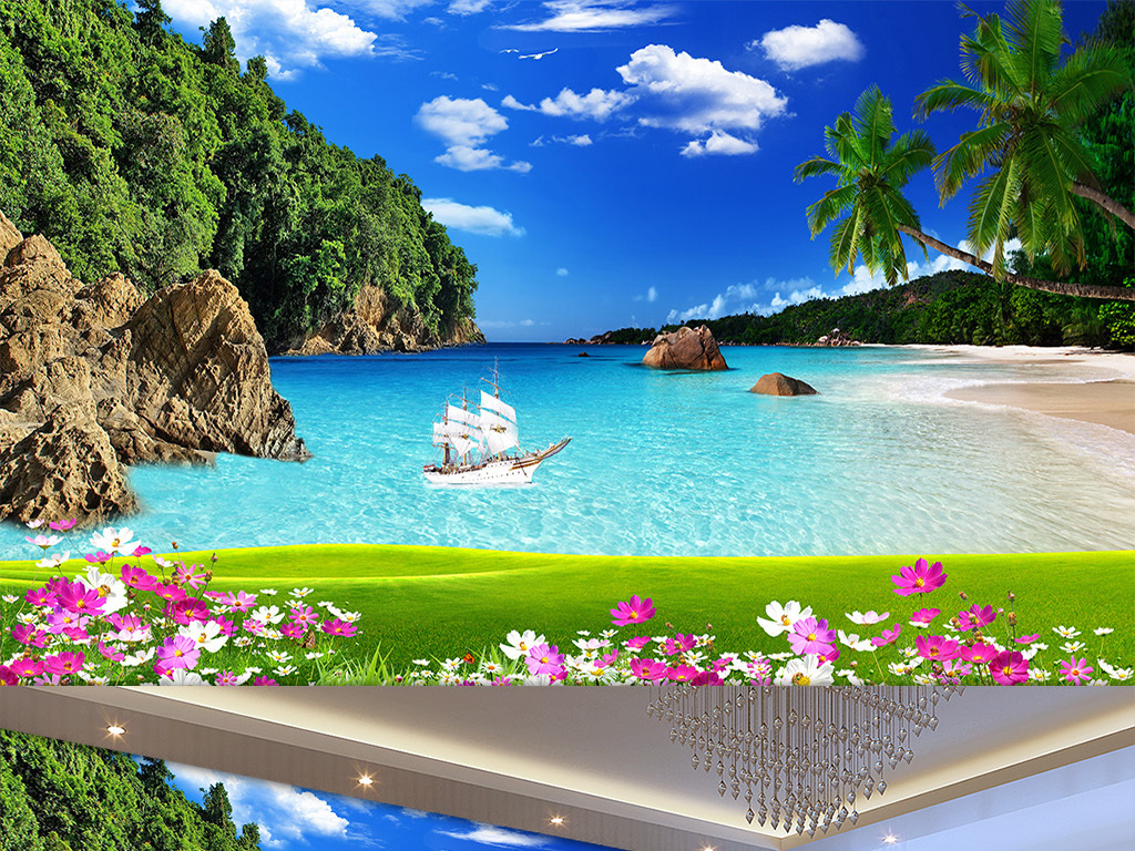 壁画蓝天白云图片大全_壁画蓝天白云图片下载