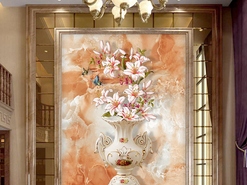 我图网提供精品流行百合花瓶欧式玄关壁画背景墙素材下载,作品模板源文件可以编辑替换,设计作品简介: 百合花瓶欧式玄关壁画背景墙 位图, RGB格式高清大图,使用软件为 Photoshop CS6(.psd)