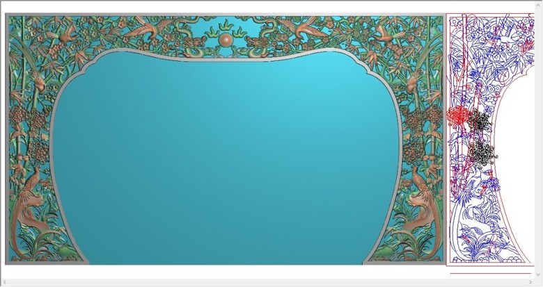 精雕图浮雕图木工雕刻门头挂落(图片编号:158