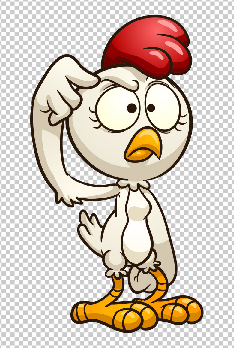 2017年卡通漫画小白鸡动脑筋(图片编号:1589