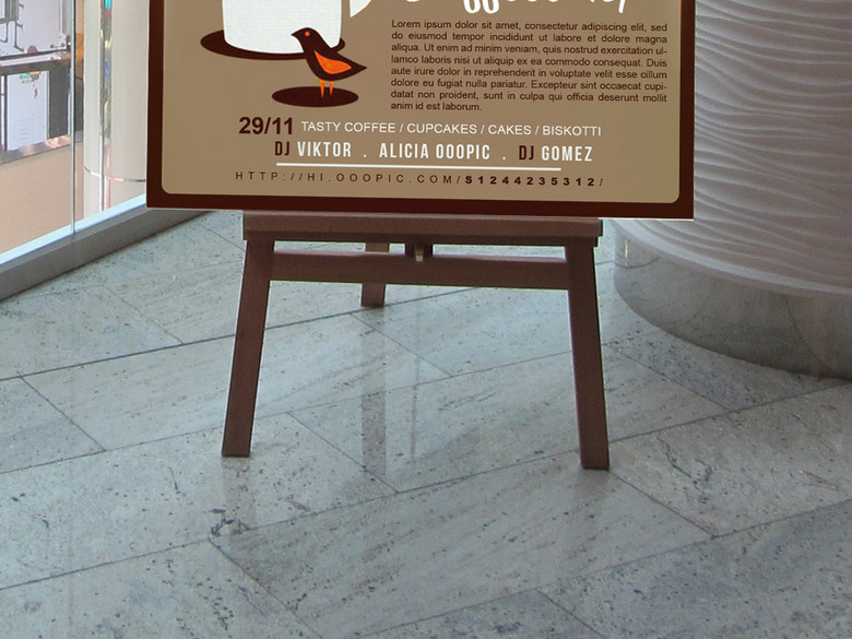 创意手绘咖啡厅休闲吧促销活动宣传海报(图片