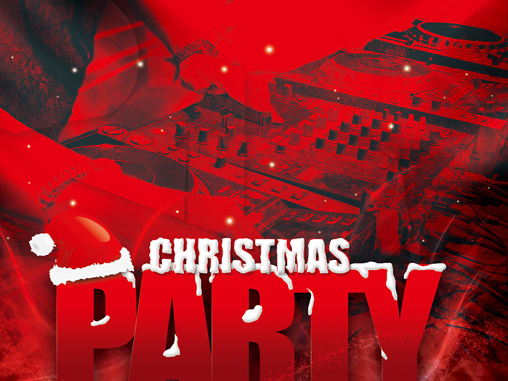 夜店酒吧震撼DJ元旦圣诞音乐派对宣传海报