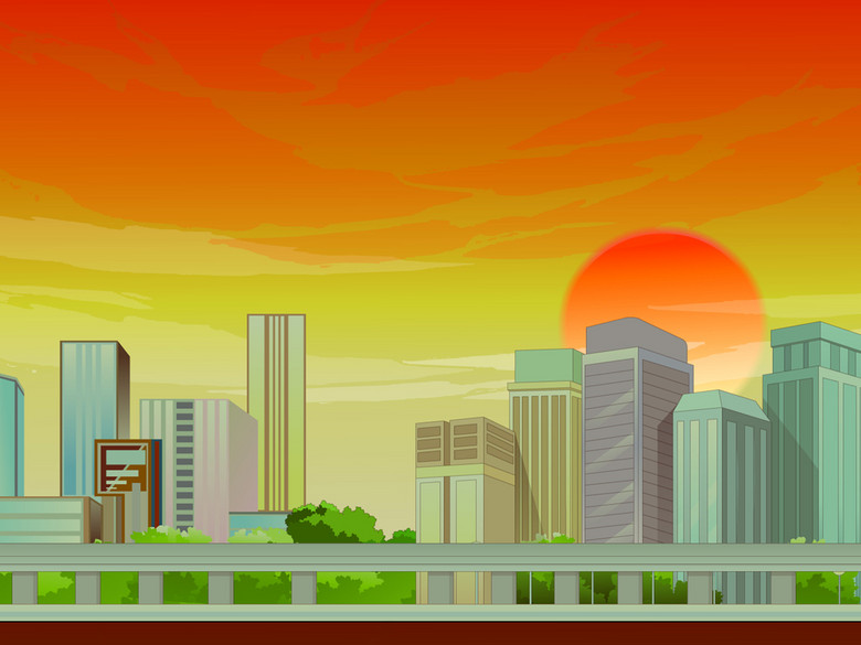 flash太阳下山动画源文件夕阳西下(图片编号:1