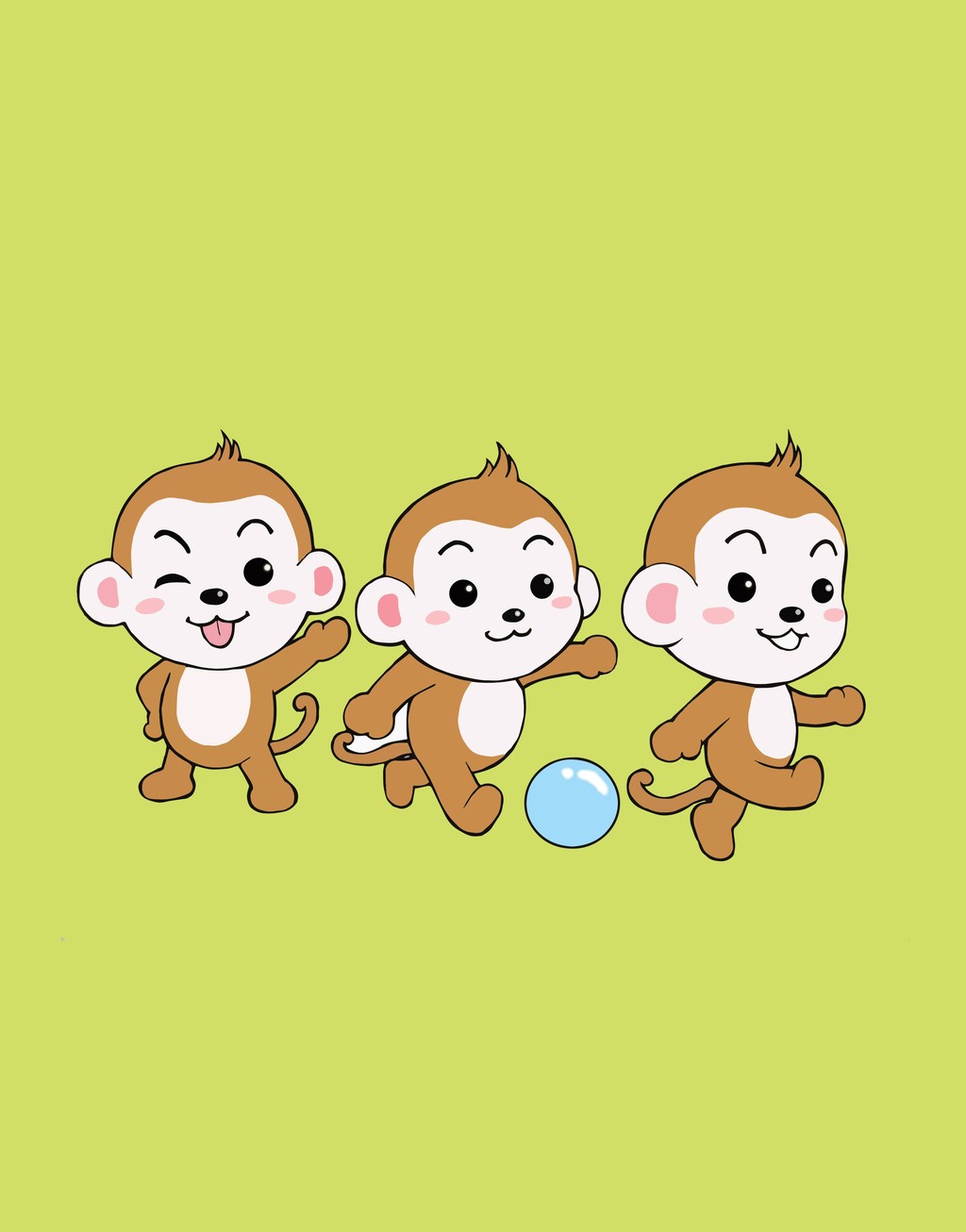 猴子卡通动物装饰插画