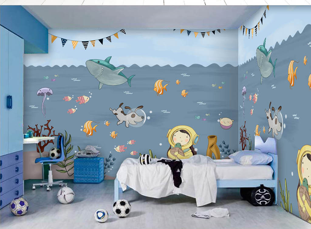 可爱小狗动物画卡通儿童房选什么牌子好 同款好推荐