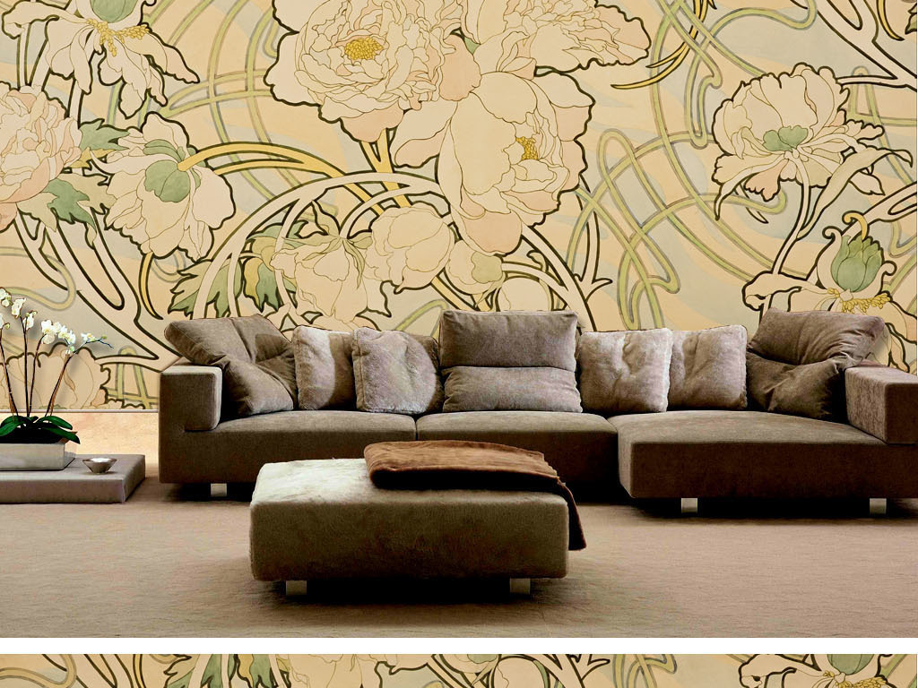 发背景墙画手绘油画欧式横选什么牌子好 同款