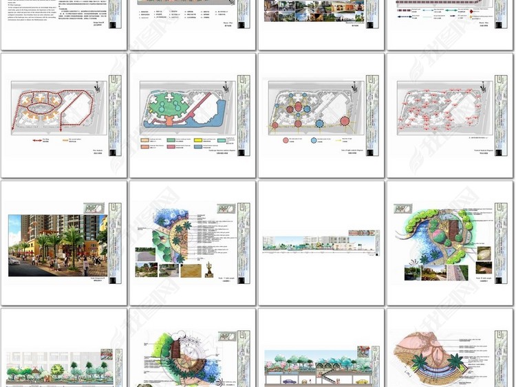 某住宅小区景观设计方案文本图集(34页)