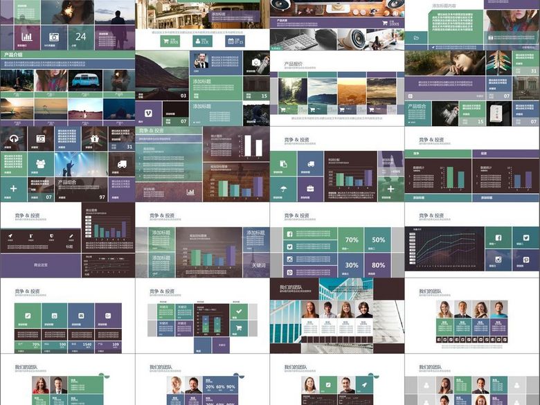 公司理念产品服务介绍创意数据图表分析(图片