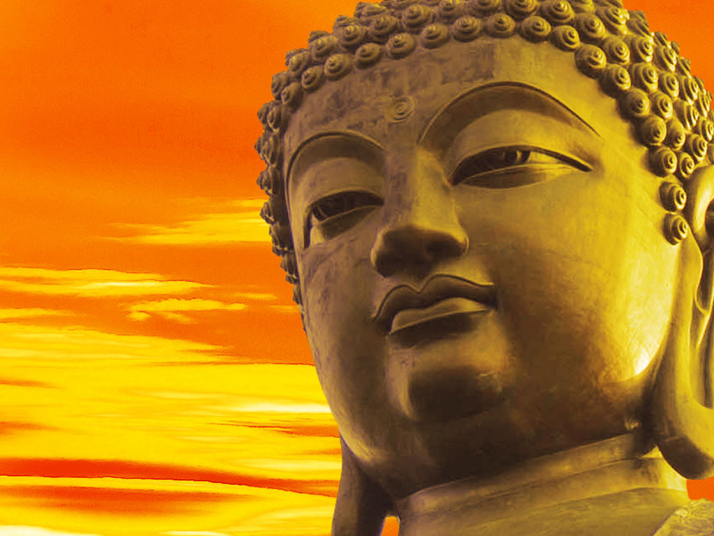 高清金色天坛大佛装饰画