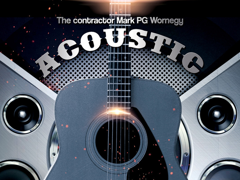 炫酷震撼吉他电音摇滚音乐节宣传海报模板(图