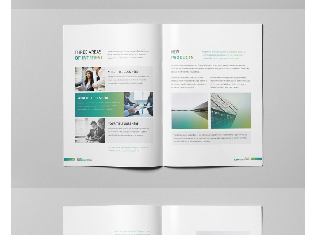 蓝色简约时尚公司企业简介画册宣传册设计