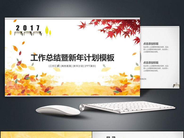 2017炫彩收获工作计划年终总结模板(图片编号