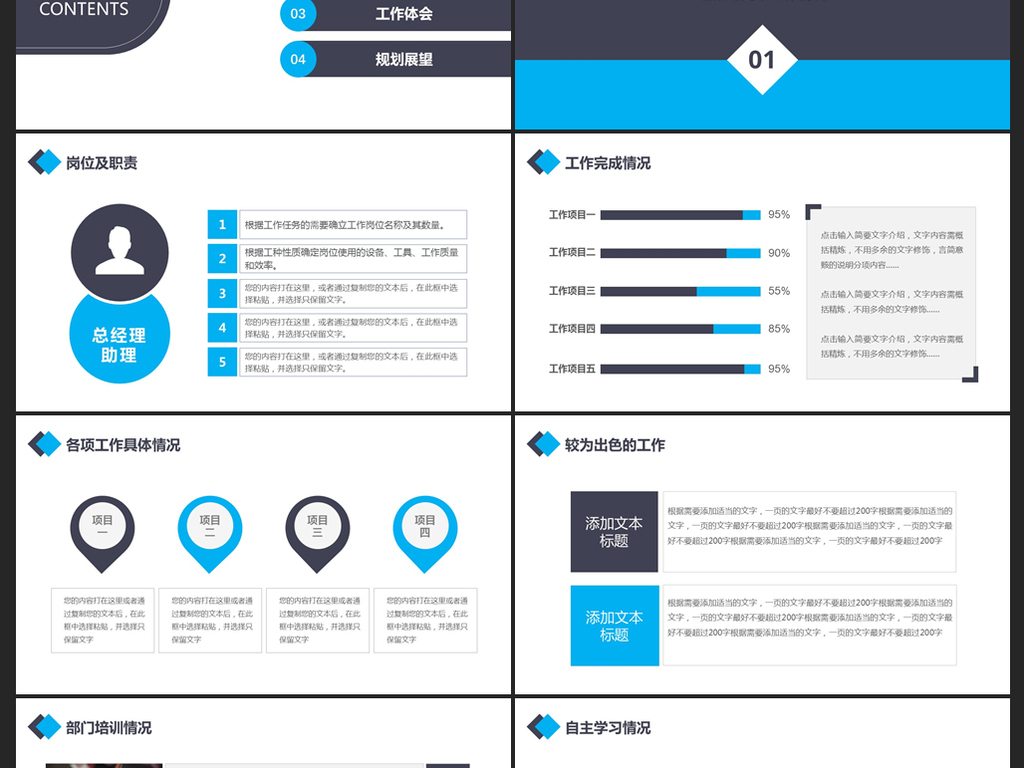 个人转正述职报告PPT工作总结PPT模板