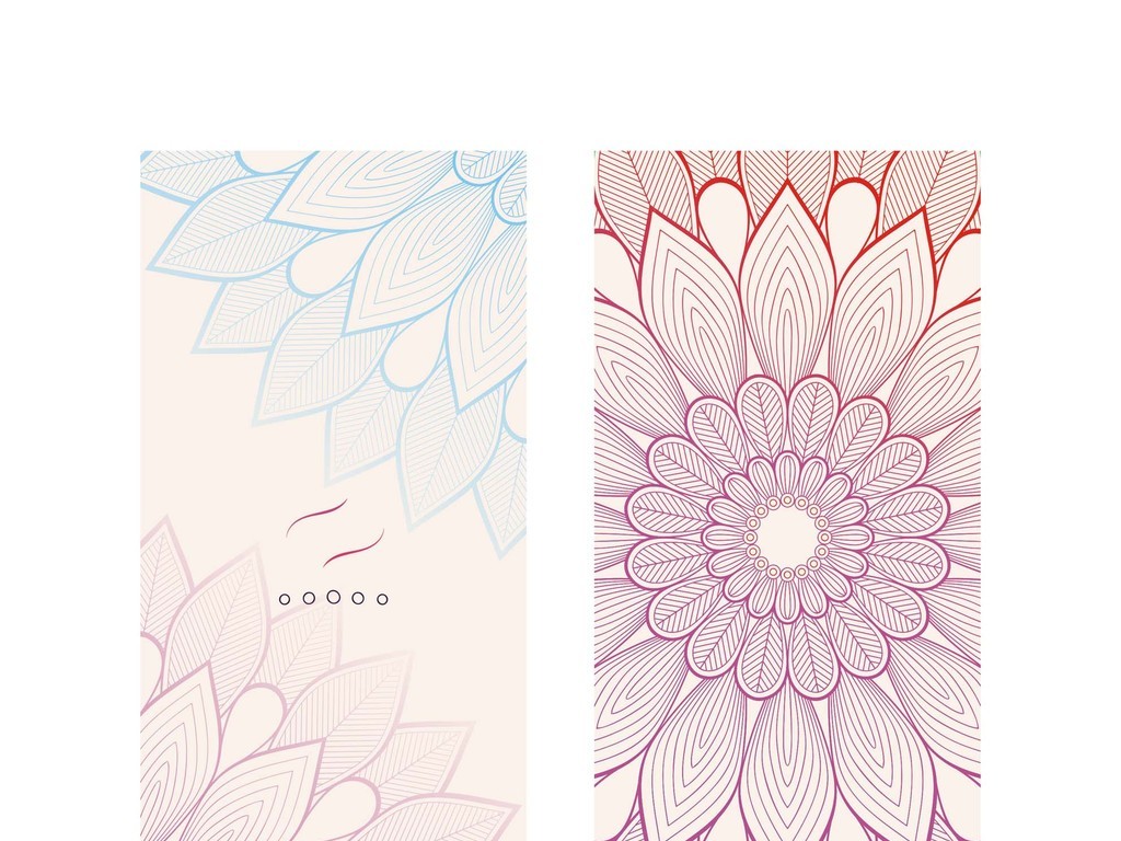 个性空白邀请函矢量素材