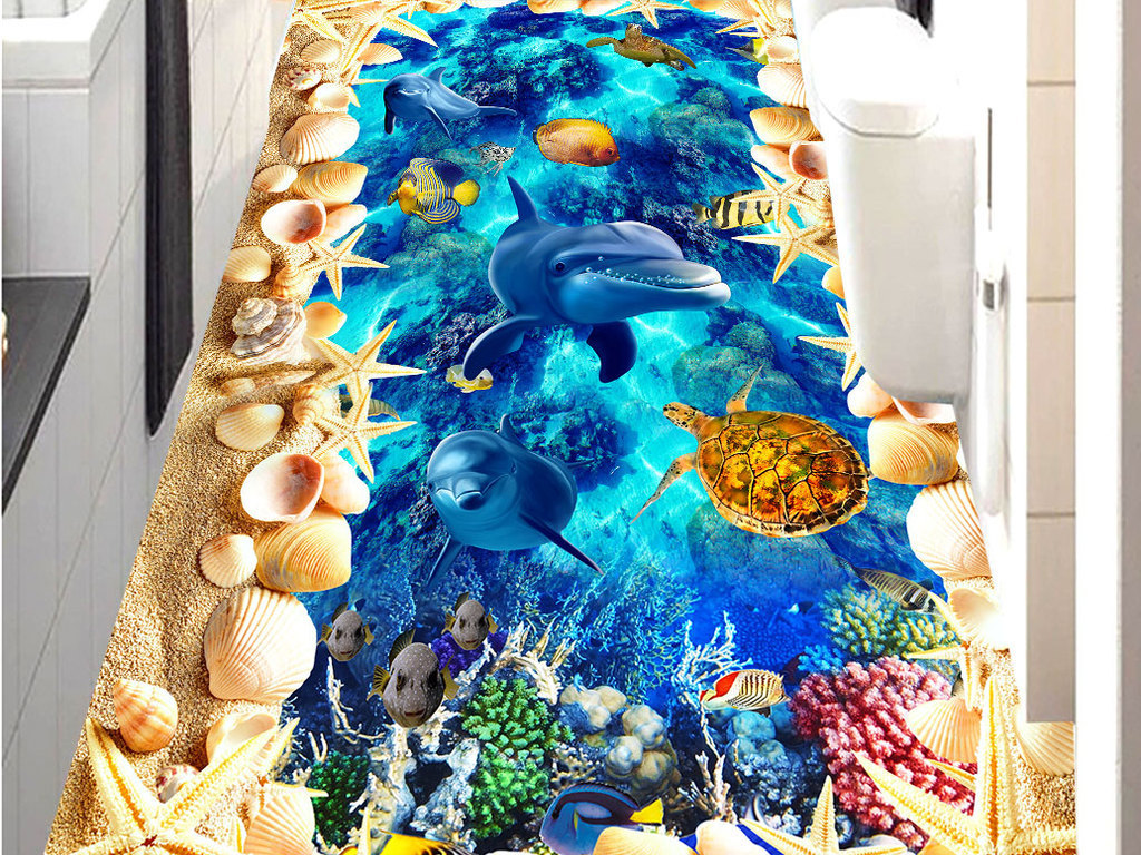 沙滩海底海洋地画图片设计素材_高清psd模板下载(622.12MB)_3D海洋世界地板大全
