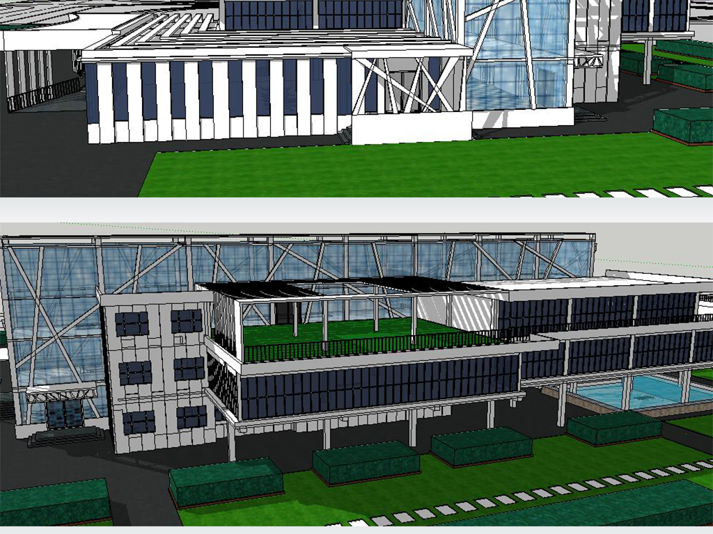 模型库 su模型 其他 > 现代展览馆建筑su模型  版权图片 素材图片参数