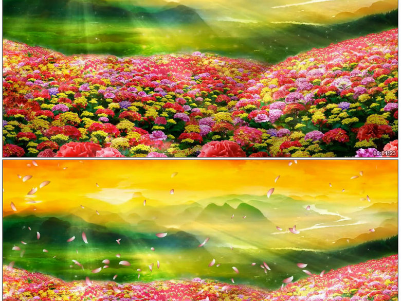 歌曲春暖花开成品配乐LED大屏幕视频(图片编