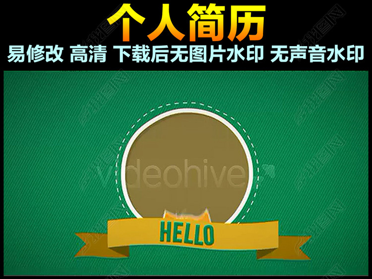 有趣的图形动画个人简历AE模板