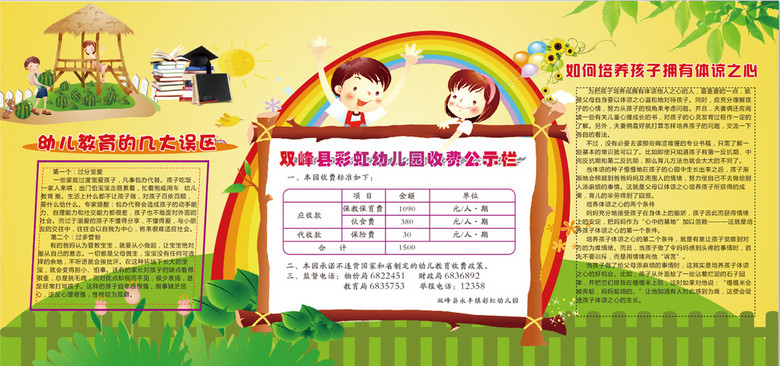 彩虹幼儿园收费公示栏(图片编号:15999279)_其