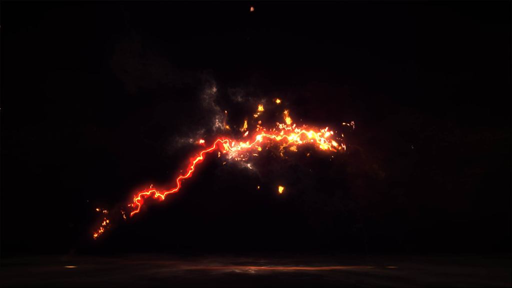 红色闪电火焰企业标志展示视频