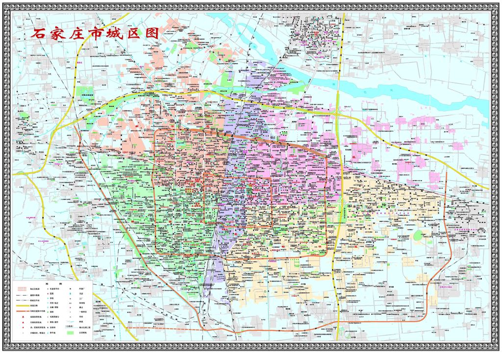 石家庄市城区地图图片
