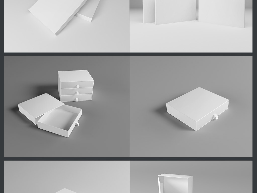 14种盒子包装盒设计展示效果图样机