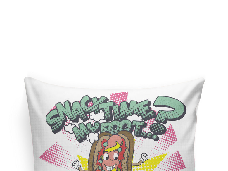 汉堡热狗卡通图案抱枕图案英文字体(图片编号