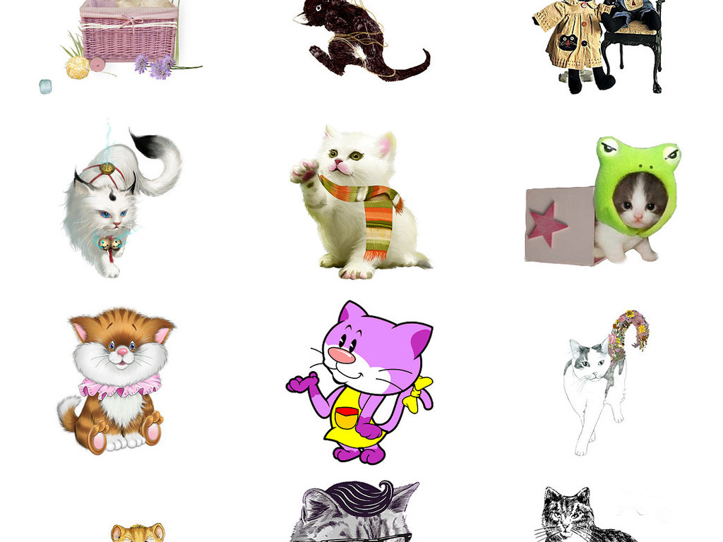 我图网提供精品流行可爱小猫咪免抠PNG透明图片素材下载,作品模板源文件可以编辑替换,设计作品简介: 可爱小猫咪免抠PNG透明图片素材 矢量图, RGB格式高清大图,使用软件为 Photoshop CC(.png) 可爱小猫咪 免抠PNG