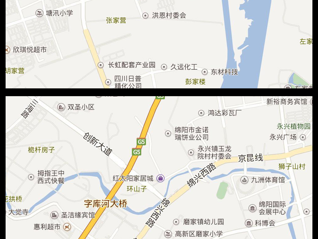 绵阳高清地图