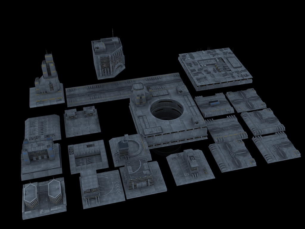 18外太空科幻城市军事基地建筑3d模型设计图下载(图片31.