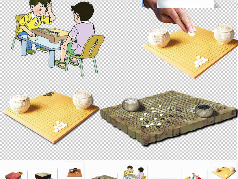 围棋下棋道具海报PNG素材(图片编号:160237