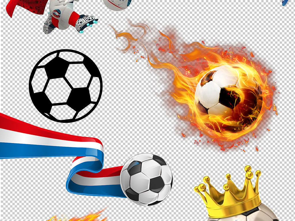 足球运动人物海报PNG素材