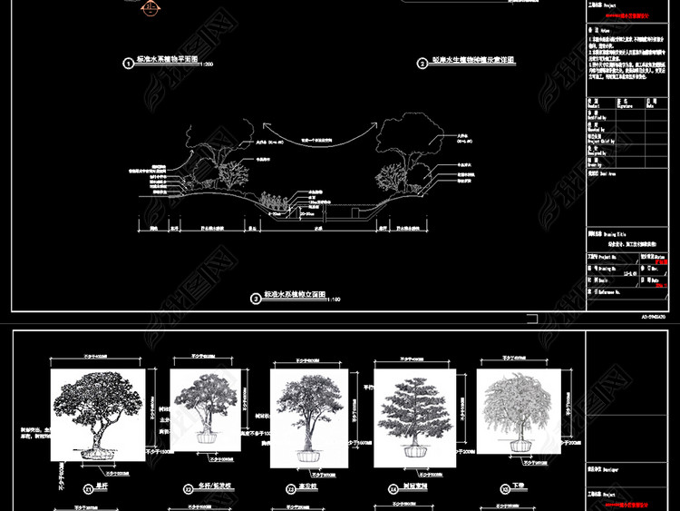 园林景观绿化设计、施工技术规范及种植大样