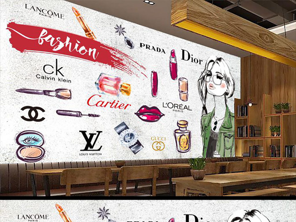 美容院养生手绘pop海报图片展示_美容院养生