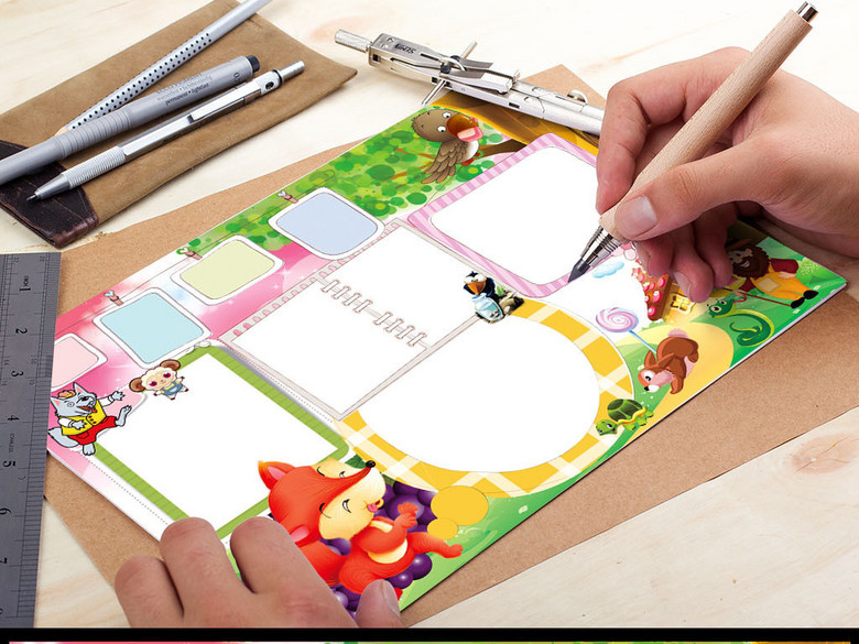 伊索寓言小报童话故事读书阅读电子手抄报边框