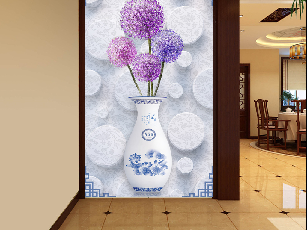 我图网提供精品流行蒲公英青花瓷瓶玄关画素材下载,作品模板源文件可以编辑替换,设计作品简介: 蒲公英青花瓷瓶玄关画 位图, RGB格式高清大图,使用软件为 Photoshop CS5(.psd)