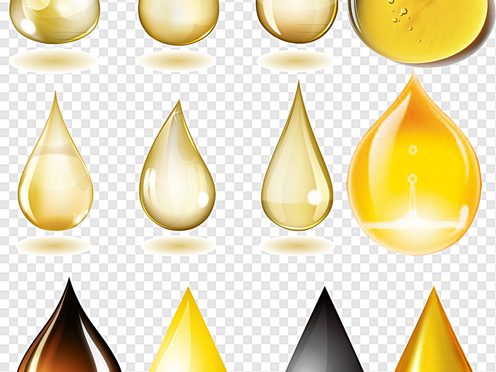 油滴水滴一滴精油金色油滴图片