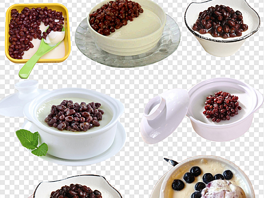 红豆双皮奶一碗双皮奶甜点甜品