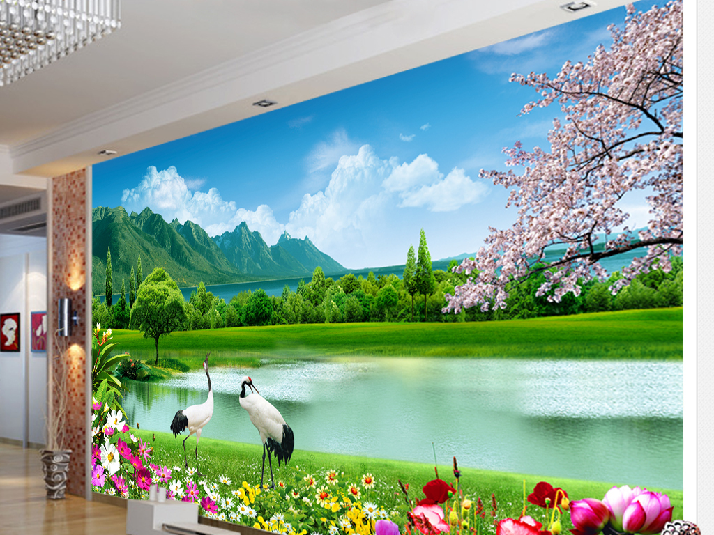 高清风景秀丽美景如画电视背景墙装饰画
