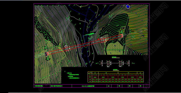 桥位地形CAD总平面图