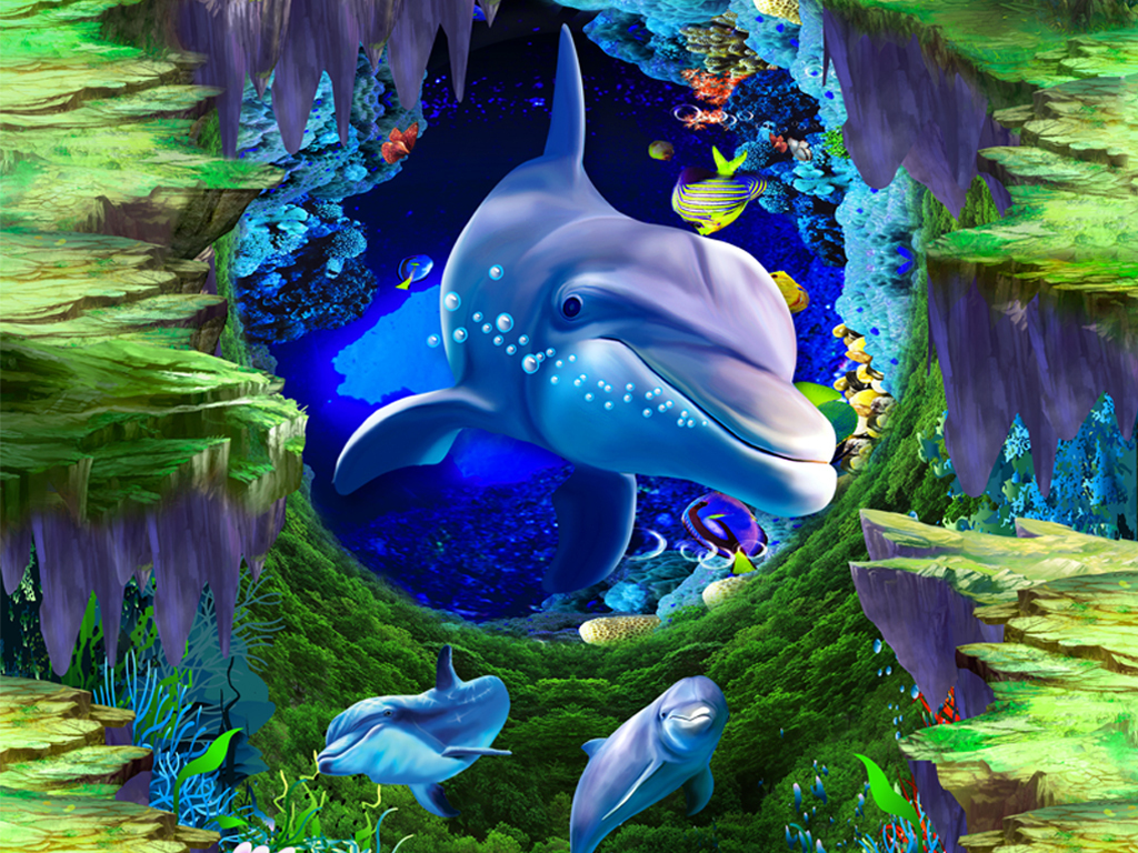 奇幻梦幻森林海底世界3D浴室厨房走道地板