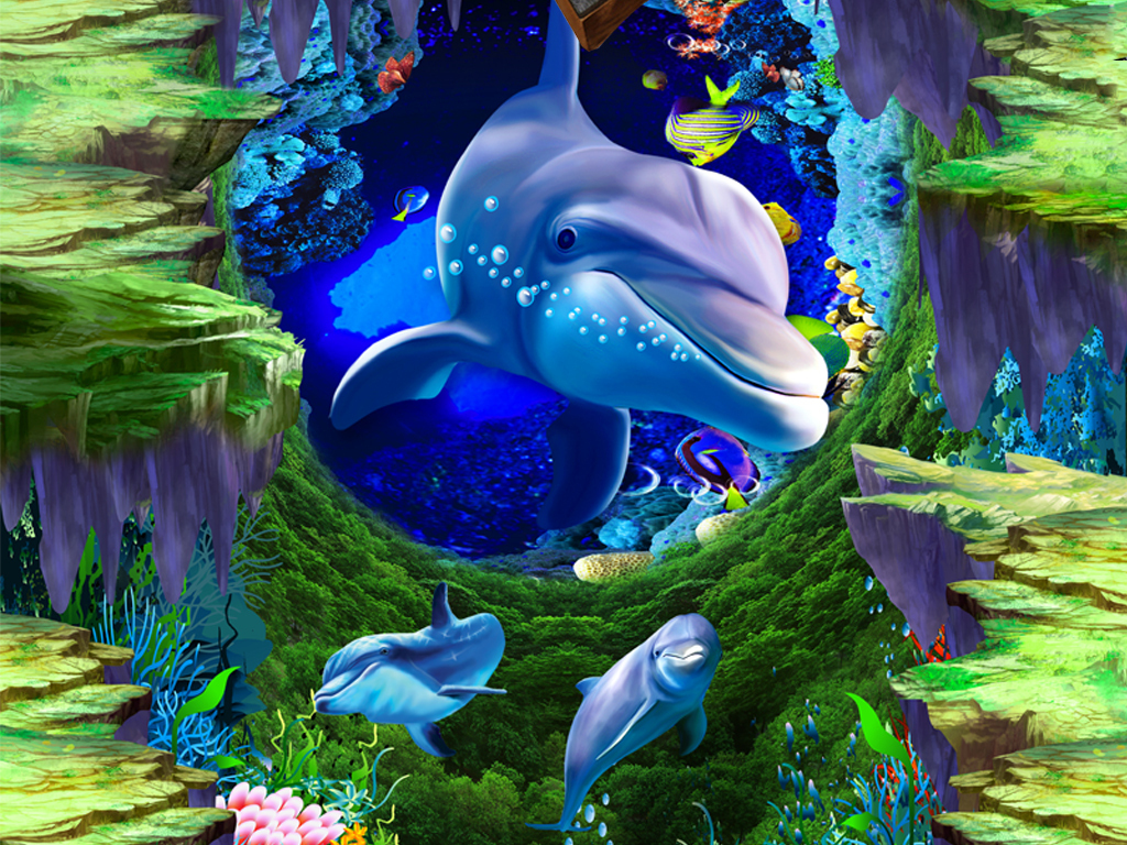 奇幻梦幻森林海底世界3D浴室厨房走道地板