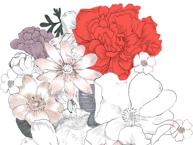 2017创意花卉服装图案印花(图片编号:160569