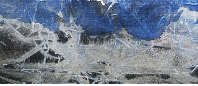 欧式蓝色黑色透明叠加客厅玄关装饰画(图片编