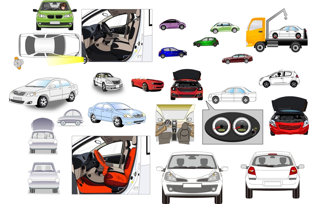 flash汽车各种角度素材