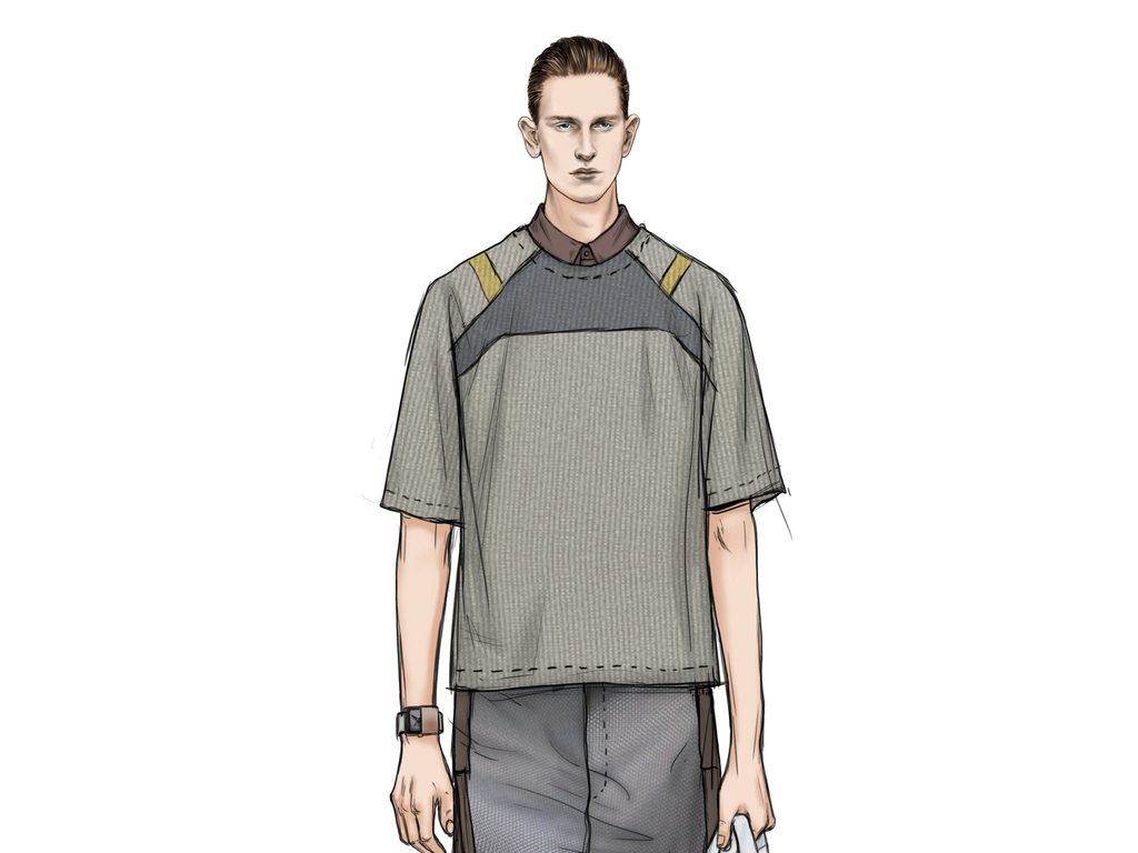 17春夏男装效果图设计手稿高清素材装饰画