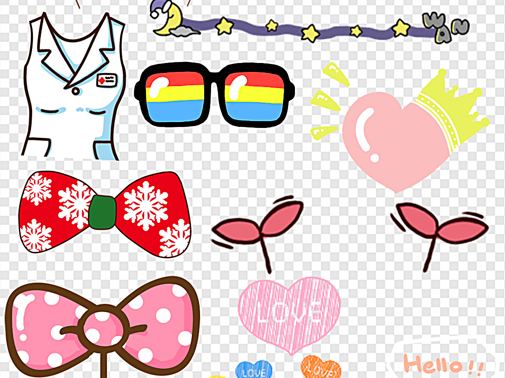 美图秀秀装饰卡通头饰装饰卡通耳朵