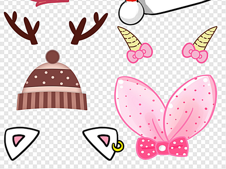 综艺节目卡通头饰装饰美图秀秀小装饰(图片编