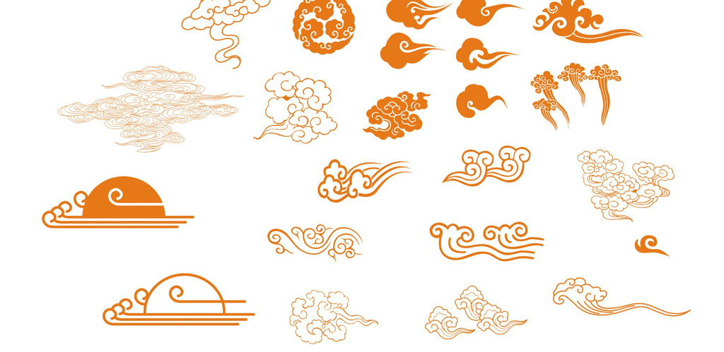 祥云素材吉祥如意祥云图片素材矢量格式云朵